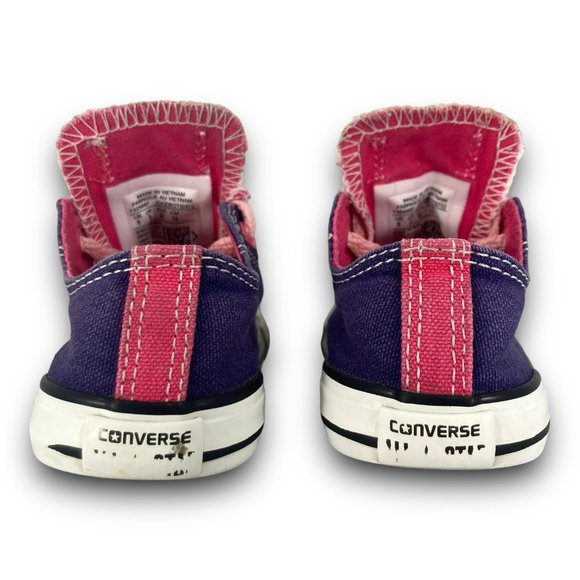 Converse Chuck Taylor Double Tongue Sneakers 732566F Purple Pink Toddler 6 - Picture 6 of 9